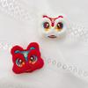 Plush Lion Dancing Brooch Chinese Style Celebration Good Luck Symbol New Year Festive Clothes Jewelry Bag Scarf Pin Chest Badge