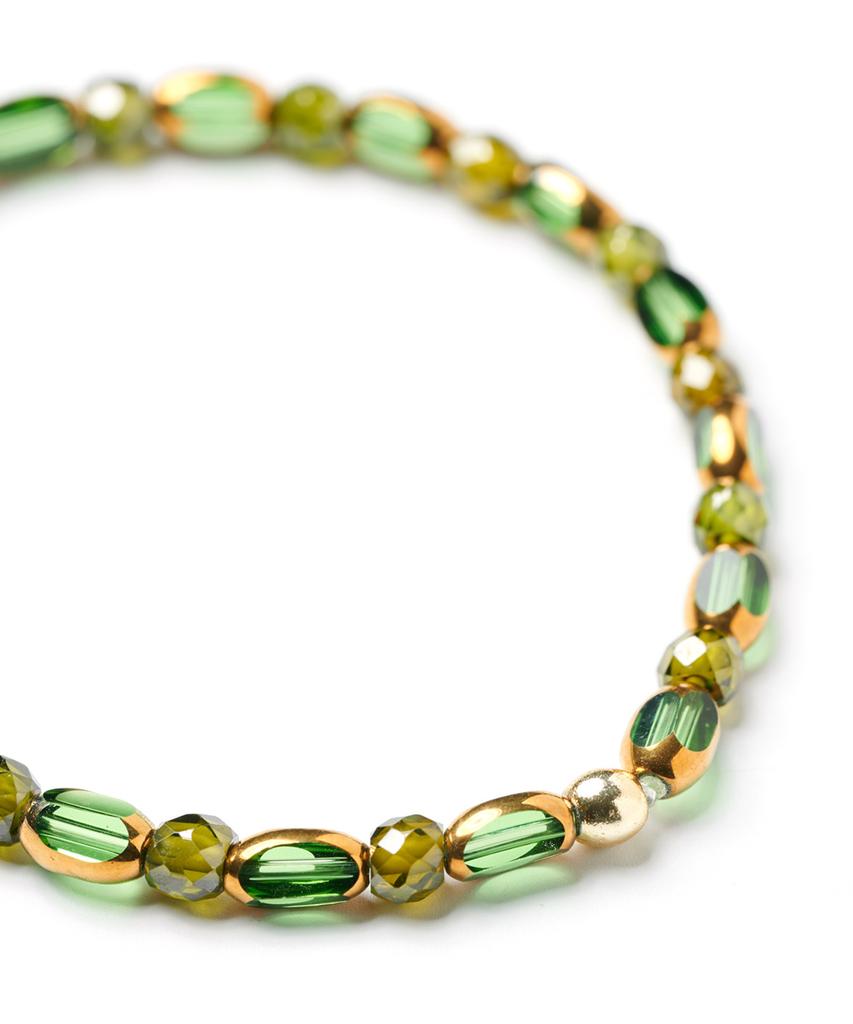 Браслет Polalita с камнями Green Gold Mix (Plt-Br-056_Gn)