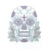 Термотрансфер с клепками и стразами Мексиканский Череп Металл 1