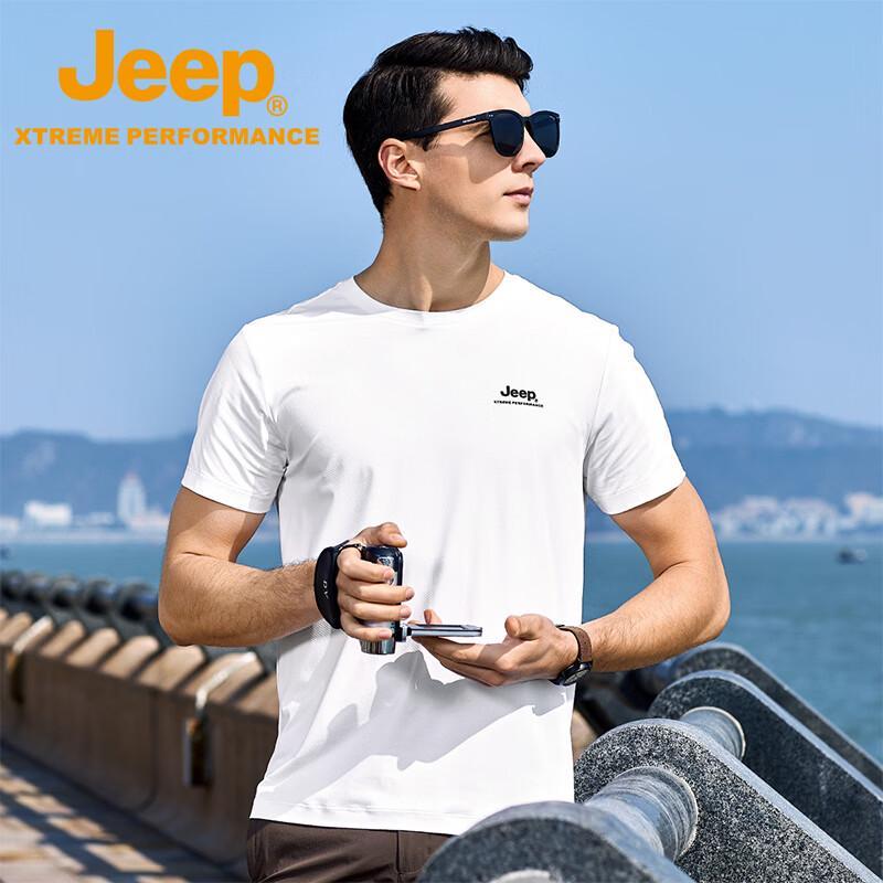 Jeep Мужская быстросохнущая футболка из ледяного шелка
