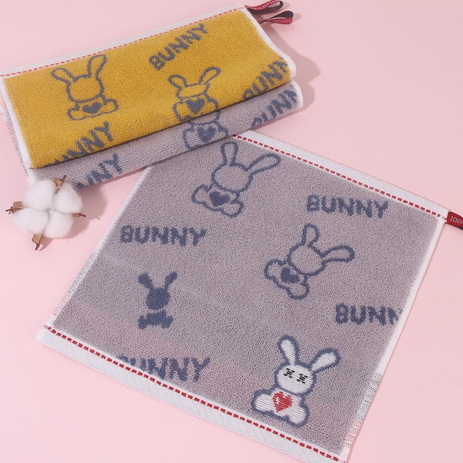 Хлопковое квадратное полотенце 25*25 см, утолщенное домашнее милое мультяшное цветное тканое жаккардовое маленькое квадратное полотенце