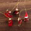 12шт деревянные подвесные подвески для рождественской елки многоразовый кулон Санта-Клауса Рождество