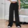 Женские брюки V-образной формы с высокой талией, прямые, широкие, длинные брюки, однотонные, свободного кроя, спортивные брюки для повседневной носки