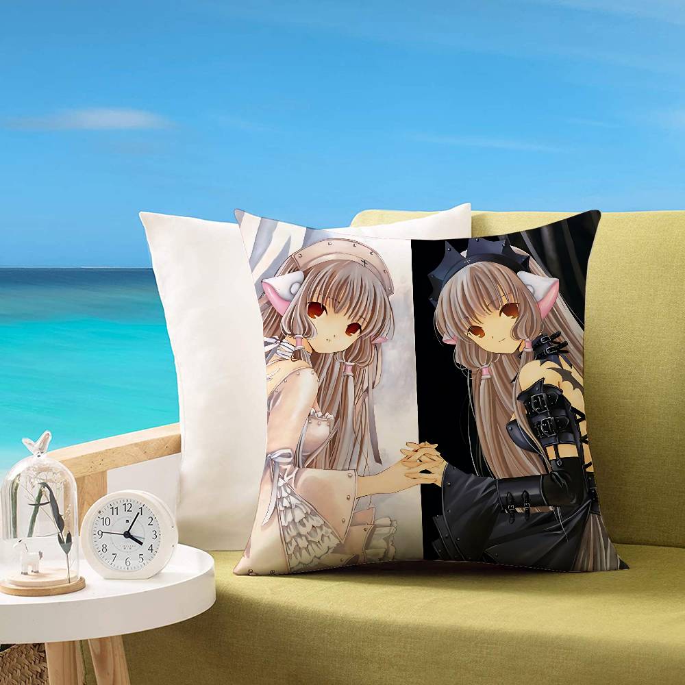 Cute Anime Cchobits Customizable Square Pillowcases Stylish And Soft Perfect For Beds Cars And Sofas