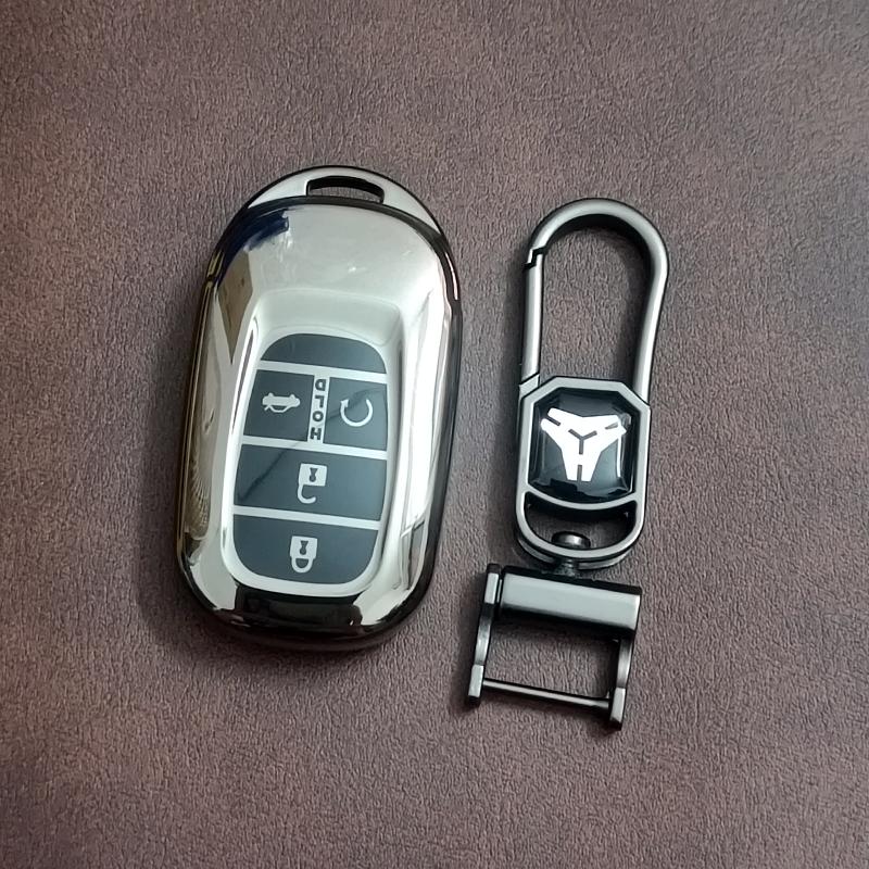 Титаново-серый Для Honda Accord Civic Hr-V Cr-V Pilot Sport Si Ex Ex-L 2 3 4 5 Кнопок Чехол-Защита для Автомобильного Ключа