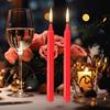 10pcs White Red Color Candle Conical Long Rod Candles Dripless Smokeless Candle Romantic Wedding Birthday Party Table Decoration