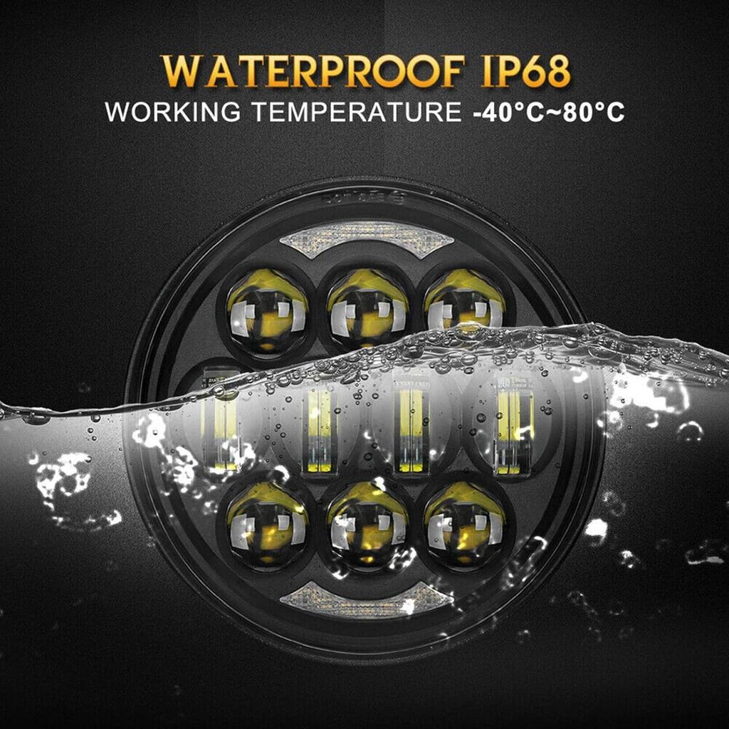 ZULOW мотоциклетная фара Мотоциклетная 5,75-дюймовая светодиодная фара Для VTX 1300 1800 5 3/4" Светодиодный хромированный комплект фары с кронштейном Для