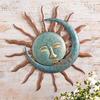 Sun and Moon Art Decoration Metal Wall Hanging Ornament Crafts Craetive Gift New Home Yard Decoration