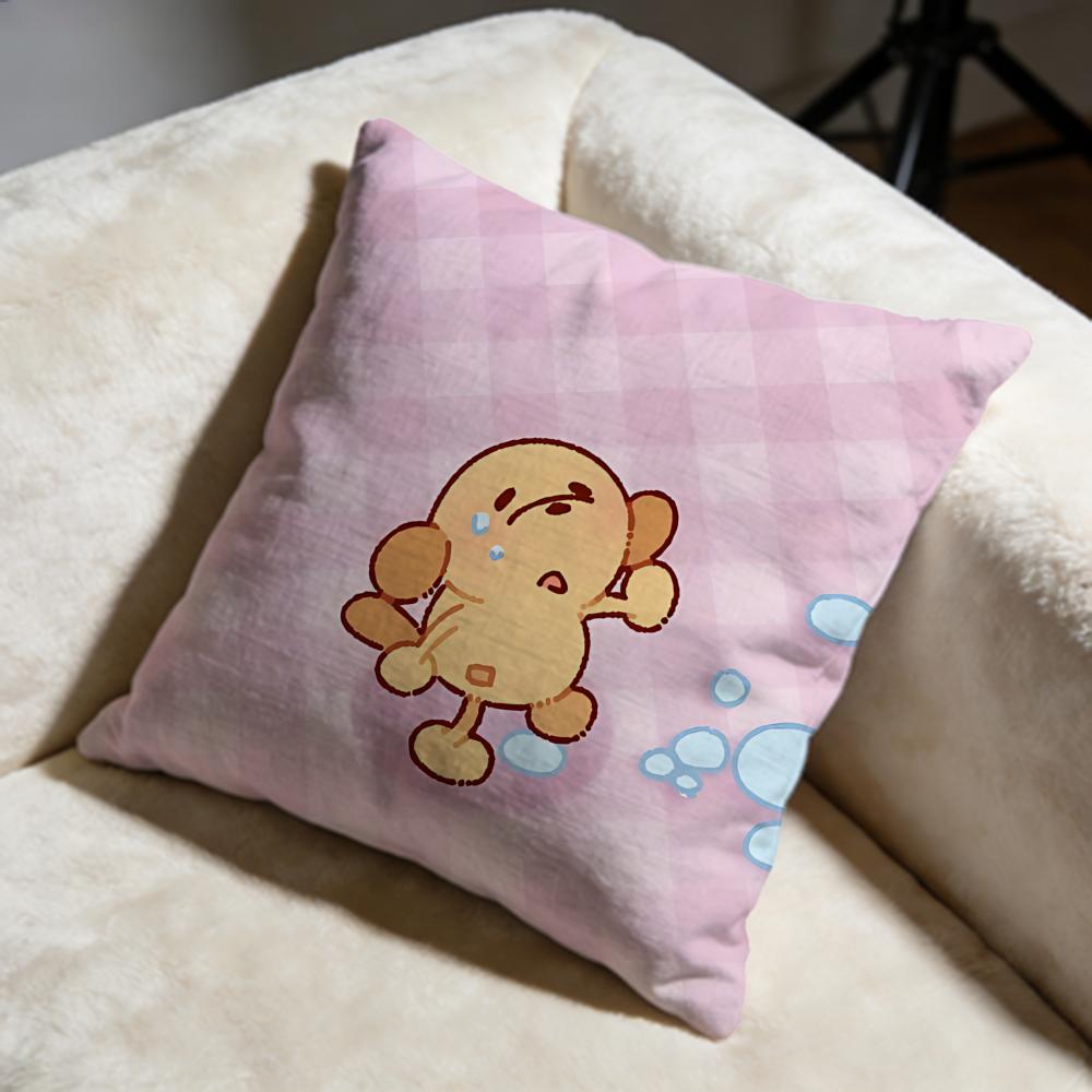 Peanut Dog Cushion Cover Soft Decorative Pillow Case Suitable for Bedroom Sofa Car Travel Use