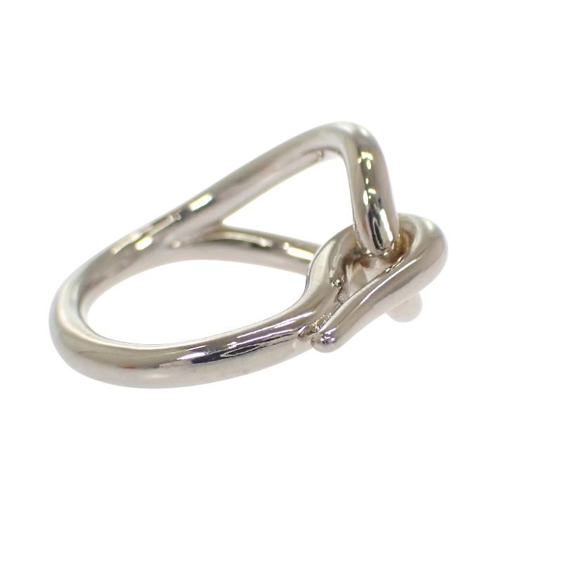 HERMES   Scarf ring Silver metal Women