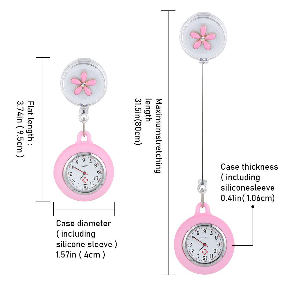 Мужской бейдж ID Больница Медицинский Стекло Доктор Карманные часы на клипсе Часы для медсестры Выдвижной