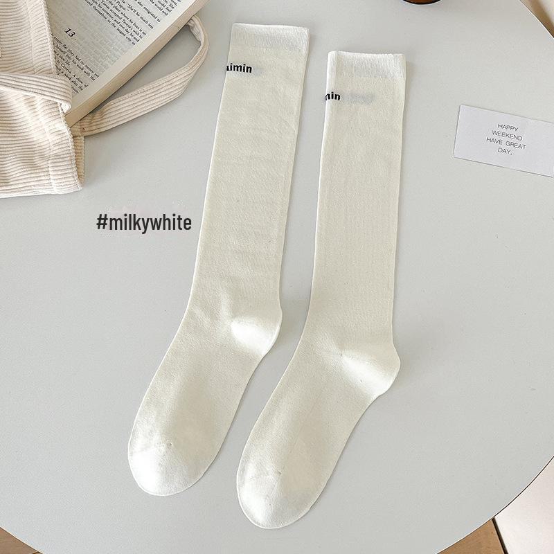 Женские компрессионные носки из чистого хлопка длиной до колена и голени — весна-зима