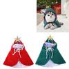Christmas Cat Cloak Costume with Star and Pompoms Christmas Pet Clothes Xmas Cat Dress Up Clothes for Cat and Small Dog