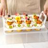 2 Tier Cupcake Carrier Rectangle Cupcake Containers Bakery Tool Cupcake Storage Box  Picnic