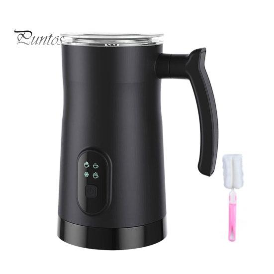Electric Milk Frother with Non-Stick Coating Large Capacity Low Noise Dishwasher Safe UK Plug Multifunctional Automatic Warm Cold Foam Maker