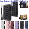 For Oppo/Realme All Series Oppo A7,Reno5,A94,C21Y,A52,A72,Narzo 50A...PU Leather Flip Leather Zipper Wallet Handbag Case Cover