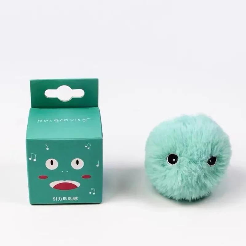 Умные игрушки для кошек интерактивный мяч плюшевый электрический кошачий мятный обучающий мяч для котят звуковые игрушки для животных пищащая игрушка-мяч
