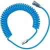TRUSCO Alpha Urethane Coil with Hose, Blue, Coupling, 4m, TUCH-5B