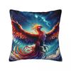 Colorful Majestic Phoenix Square Pillowcase Pillow Cover Polyester Cushion Decor Comfort Throw Pillow for Home Living Room