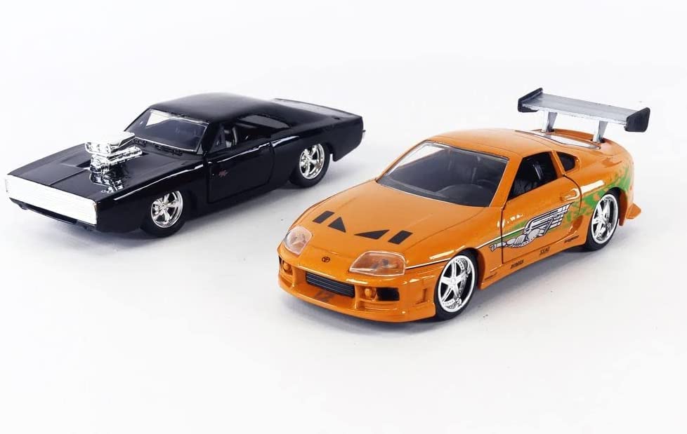 JADA TOYS Mini Car Fast Furious Dodge Charger Toyota Supra Fast Furious 1/32 & Dom's R/T & Brian's & [Item]