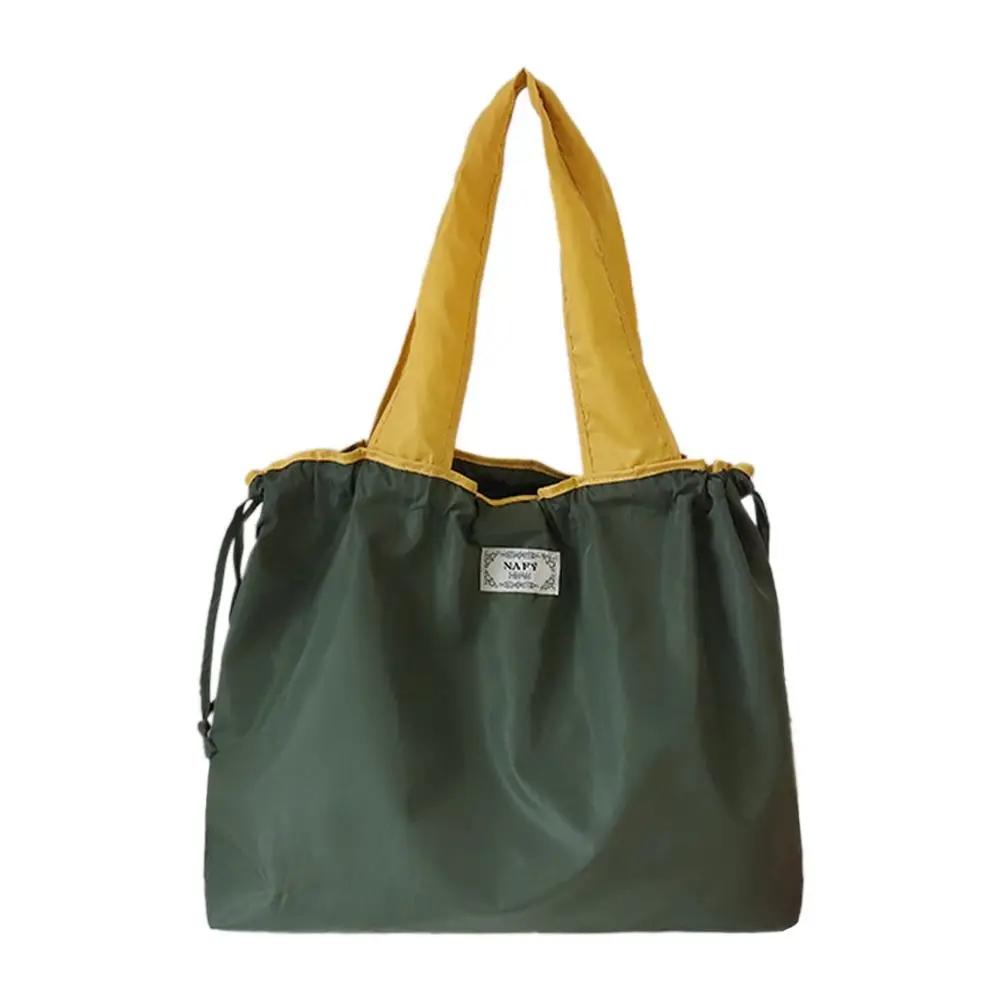 Сумка для покупок, Сумка на плечо, На шнурке, Экологичная, Модная, Складная, Многоразовая дорожная сумка