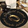 1pc Lord of the Rings Office Round Area Rug, Indoor Mat Suitable For Office,Bedroom Living Room Home Decor, Room Deco a0926011