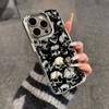 Черный скелетный чехол для телефона для iPhone 17 Air 16 Pro Max 15 14 Plus 13 12 11 17E 16E Ударопрочная силиконовая задняя крышка