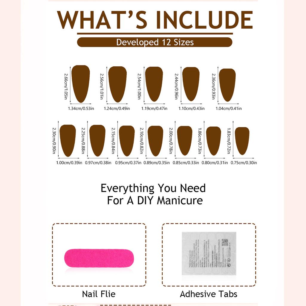 Press On Nails Medium Almond Fake Nails with Designs Reusable False Nails Press Ons Glossy Full Cover Acrylic Glue On Nails Stick On Nail for Women