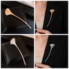 Corsage Ornament Long Leaf Pin Vintage Metal Glossy Brooch Ginkgo Leaf Brooch  Gift