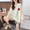 Japanese Round Neck 2025 Autumn and Winter New Thickened Embroidered Long-sleeved Jacquard Sweatshirt