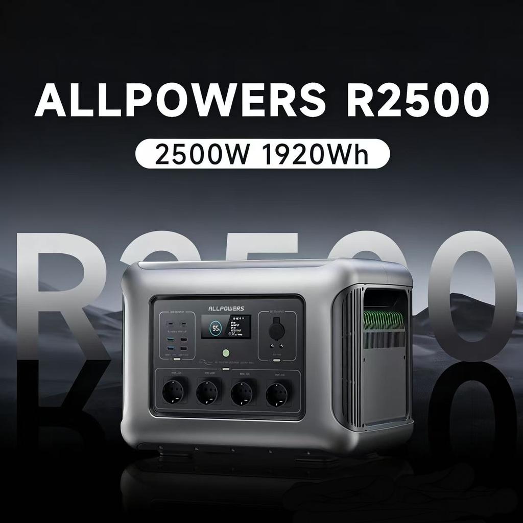 ALLPOWERS R2500 V2 Portable Power Station, 2500W 1920Wh LFP Battery, WiFi Bluetooth UPS Solar Generator for Home Emergency Camping