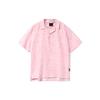 Li Ning X Erik Ellington Signature Series Snake Print Loose Short Sleeve Shirt Men Shirts Pink ASHR151-1