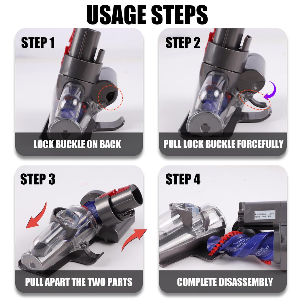 Модернизированная мини-моторизованная щетка-насадка Anti-Tangle для пылесоса Dyson V7 V8 V10 V11 V15, подходит для диванов, кроватей, автомобильных сидений