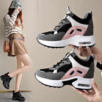 Повседневная женская обувь модная небольшая внутренняя высота увеличение женская обувь кожаная повседневная дышащая высокая платформа спортивная трендовая обувь