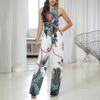 Summer Women Casual Wide Leg Jumpsuits Fashion Sexy Sleeveless Outfits