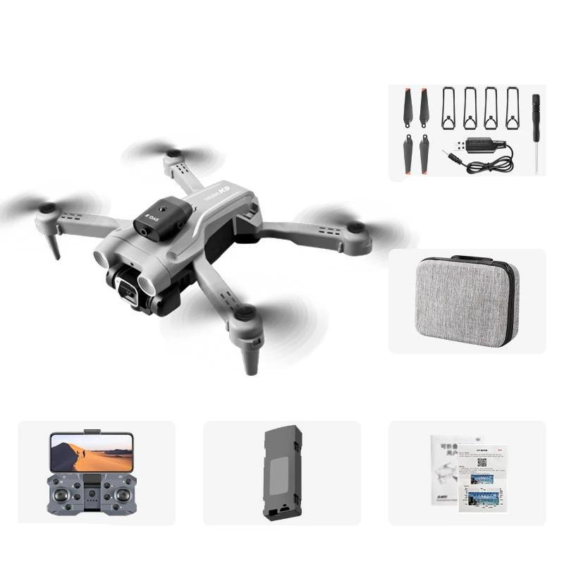 Новый K9Pro Дрон с дистанционным управлением, двойная камера, 4K, широкоугольное оптическое позиционирование потока, предотвращение препятствий, мини-складной квадрокоптер, игрушка в подарок
