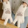 Winter Cat Scratch Love Gloves for Women Plush Touch Screen Knitted Thick Gloves Soft and Fluffy Korean Cute All Finger Gloves
