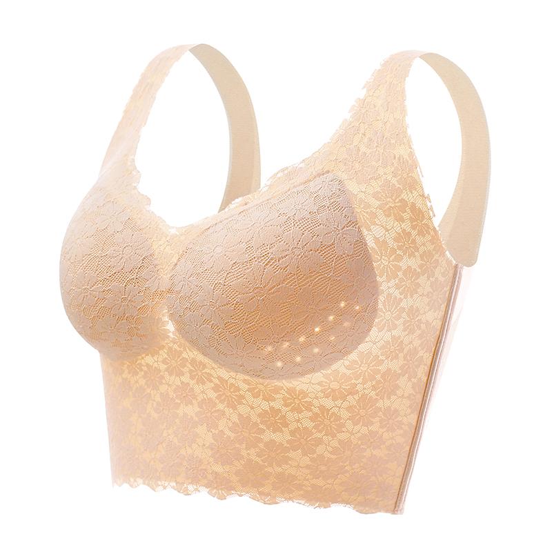Plus Size M-7XL Bras For Women Seamless Lace Underwear Push Up Bra Large Bralette Female Brassiere Wireless Padded Breathable