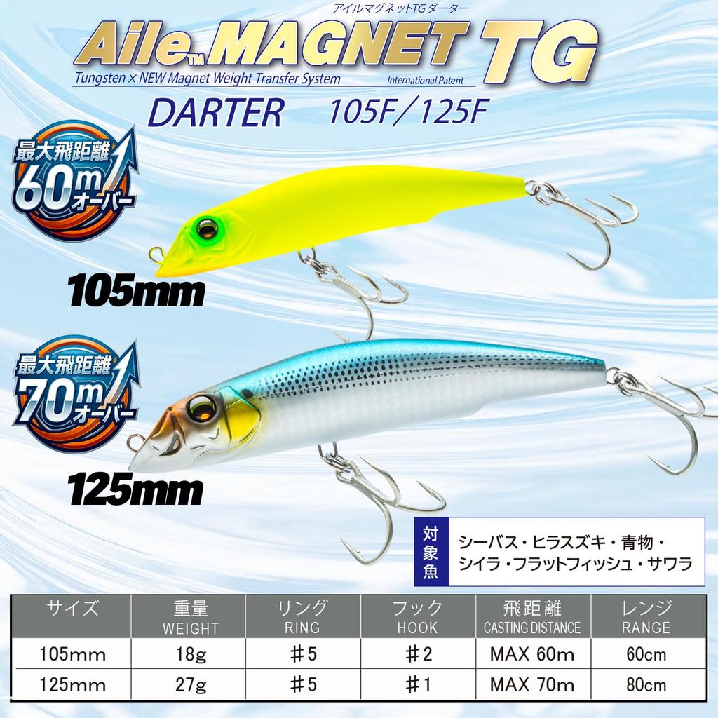 DUEL Air Magnet TG Darter 105F 105mm Floating Kamemura Katakuchi Lure,