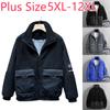 Autumn and Winter Men's Plus Size Fat Stand-up Collar Splicing Jacket Plus Fat Plus Size Cotton Men's Jacket 5XL-12XL