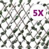 VidaXL Expandable Willow Trellis Fence with Artificial Leaves Wire Mesh 140913