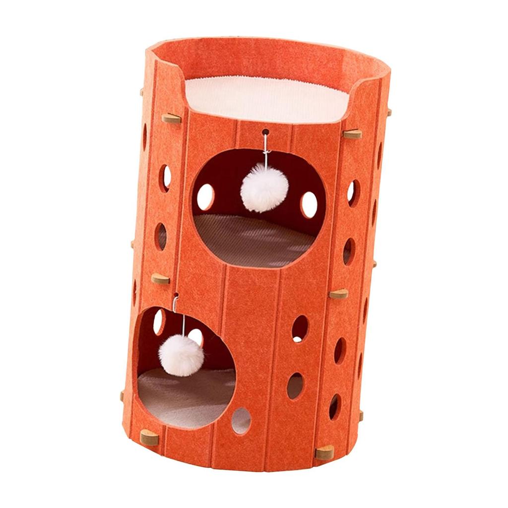 Cozy Cat Hideaway Playhouse with Scratching Features for All Ages