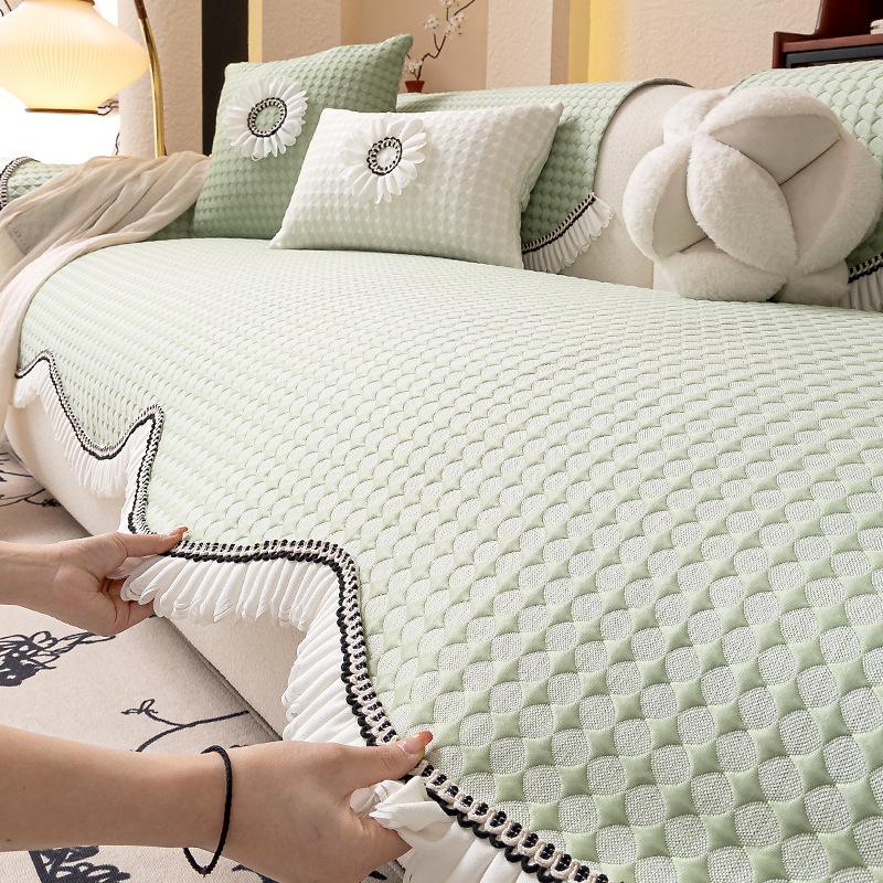Sofa Cushion Summer New Ice Silk Mat Cushion Universal Non-Slip Seat Cushion Light Luxury High-Grade Leather Sofa Cover