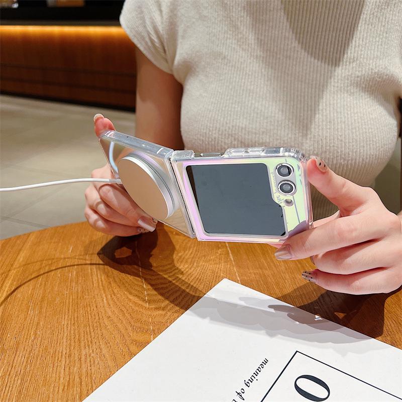 Samsung Galaxy Z Flip7 Градиентный Магнитный Прозрачный Противоударный Складной Чехол