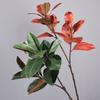 Red Green Artificial Magnolia Leaves Floral Arrangement Faux Magnolia Branch  Wedding