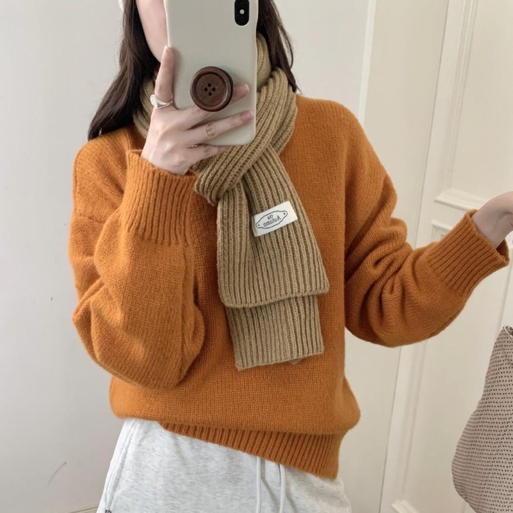 Thicken Women Knitted Scarf Windproof Long Scarves Vintage Wrap Shawls