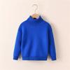 Autumn Winter Solid Color Sweater Boys Fleece Knit Pullover Kids Warm Casual Turtleneck Baby Knit Tops Children's Shirt