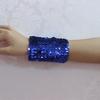 1 Pair Women Girls Shiny Sequins Bracelets Stretchy Sparkling Bracelet Cuffs Cosplay Dance Party Props