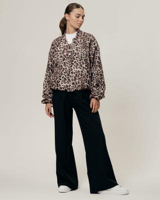 Костюм комплект RAW 37223 S леопардовый черный (бомбер, брюки, лонгслив)