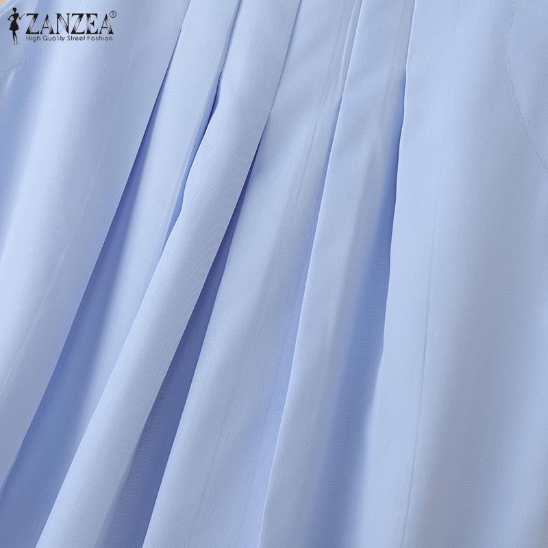 ZANZEA Женские повседневные летние майки без рукавов с круглым вырезом